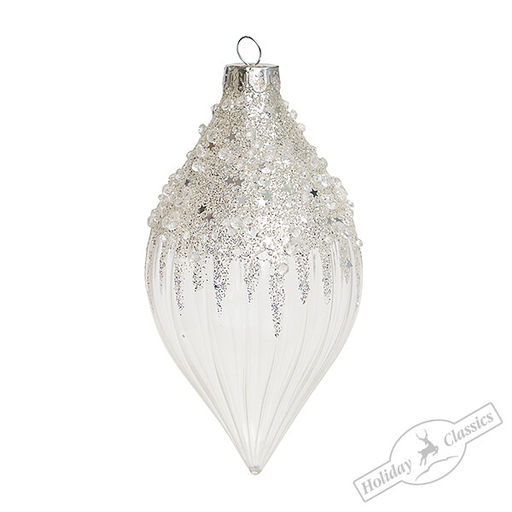 Капля "Снежные вершины" (стекло прозрачное) 7х7х14 см