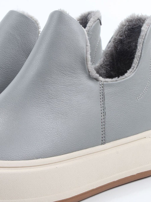 01-XKL24-069R GRAY/BLUE Ботинки демисезонные женские (натуральная кожа, байка)