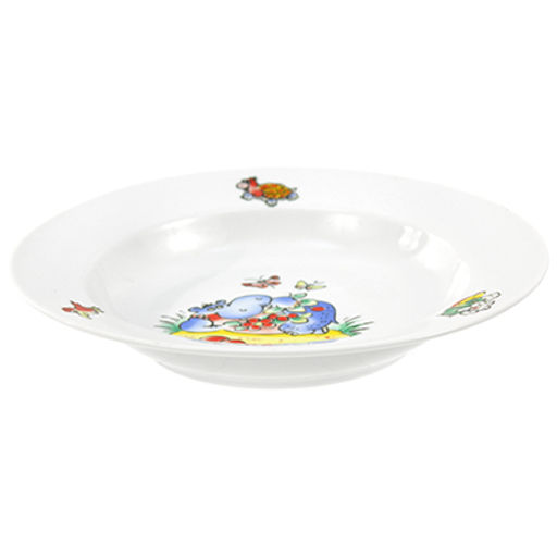 Набор посуды фарфоровый Зоопарк 3 предмета: кружка 210мл, тарелка мелкая д200мм, тарелка глубокая д200мм, форма Русское поле (Россия) - Домашняя мода фото 3