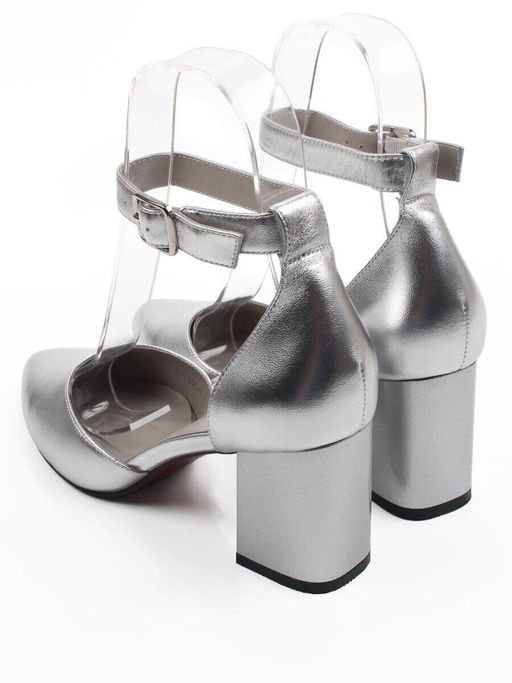 06-A71A-82MT GREY/SILVER Туфли женские (натуральная кожа)
