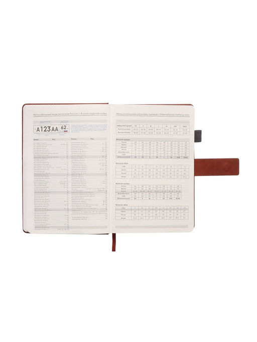 Ежедневник недатированный А5, с хлястиком, 128 листов, в линейку, пвх, коричневый - Simaland фото 6