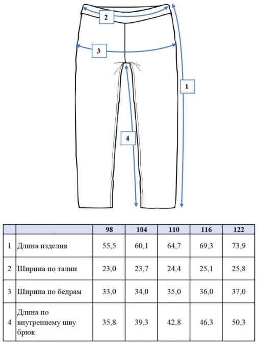 PlayToday / Брюки текстильные джинсовые для девочек  фото 8