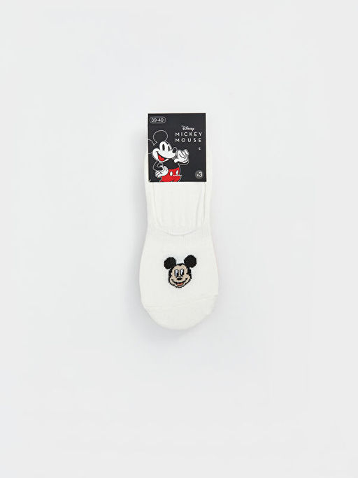 Mickey Mouse Bask?l? Kad?n Babet ?orap 3l?