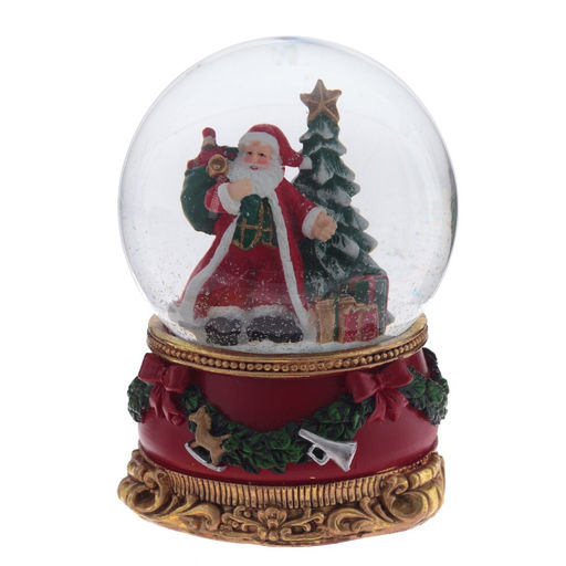 Фигурка декор в стекл шаре "Дед Мороз", D 9.5 см, L9,5 W9,5 H14 см