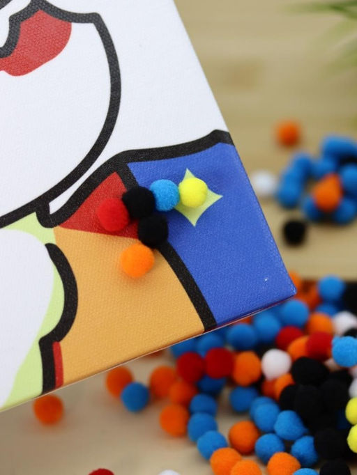 Картина из помпонов на подрамнике Draw Me! Funny fox, (20 х 20 см)