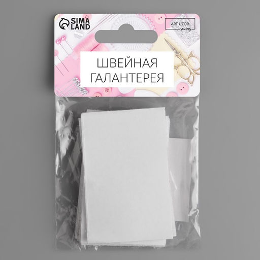 Цена за 6 шт. Набор липучек на клеевой основе, 4 6 см, 4 пары/8 шт, цвет белый - Арт узор фото 6