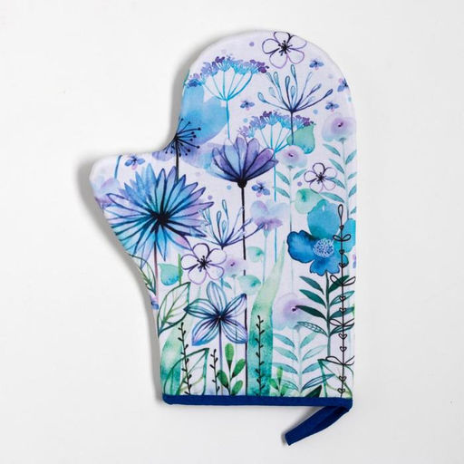 Набор кухонный Blue flowers варежка-прихватка 20?28 см, прихватка 19?19 см,100% хл
