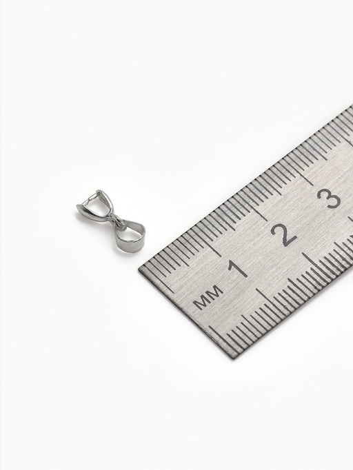 Держатель для кулона, 14?6 мм (набор 5 шт.), цвет серебро