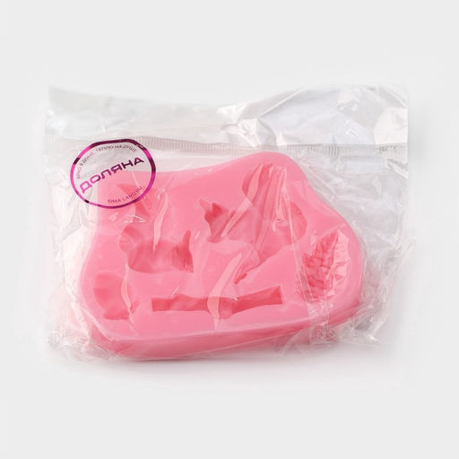 Молд Доляна Белочка и орешки, силикон, 10?7?1.5 см, розовый  фото 6