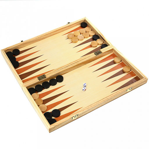 Шахматы 3 в 1 шахматы/шашки/нарды: доска деревянная 39,5х39х2,2см, фигуры деревянные, в коробке (Китай) - Домашняя мода фото 3