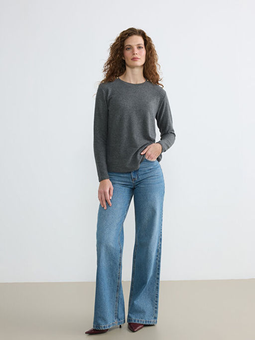 Bisiklet Yaka Aplike Detayl? Bluz