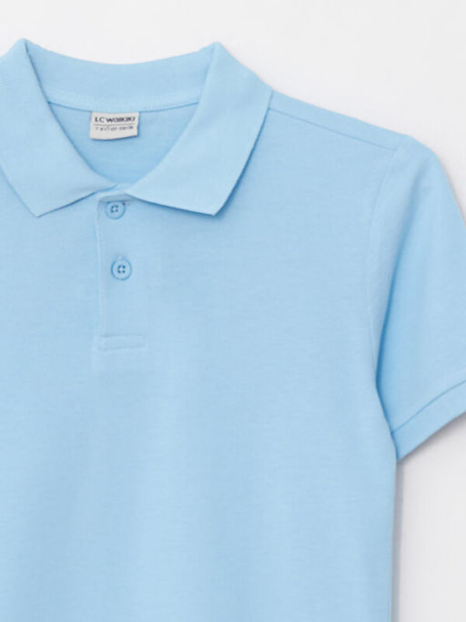 Polo Yaka Basic K?sa Kollu Pamuklu Erkek ?ocuk Ti??rt - Waikiki фото 3