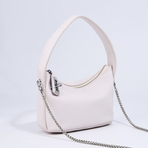 Сумка-багет на молнии, цепочка, цвет белый - Simaland фото 3