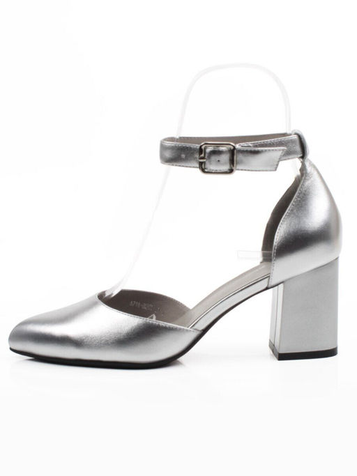 06-A71A-82MT GREY/SILVER Туфли женские (натуральная кожа)