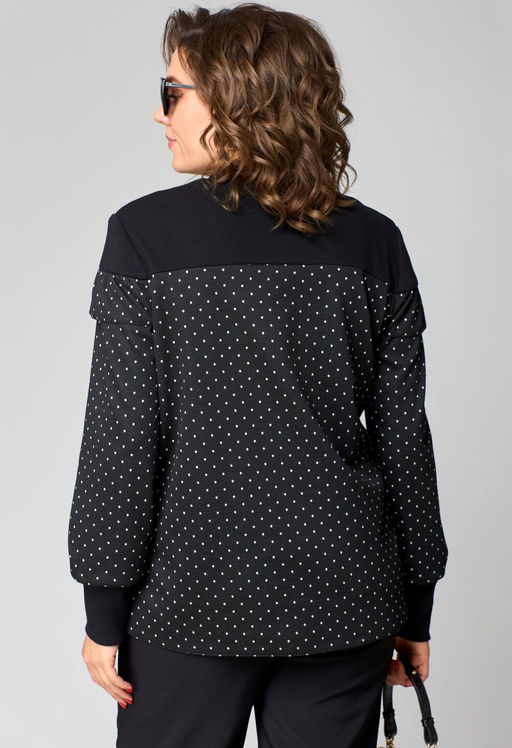 Блуза EVA GRANT 214-1 принт горох