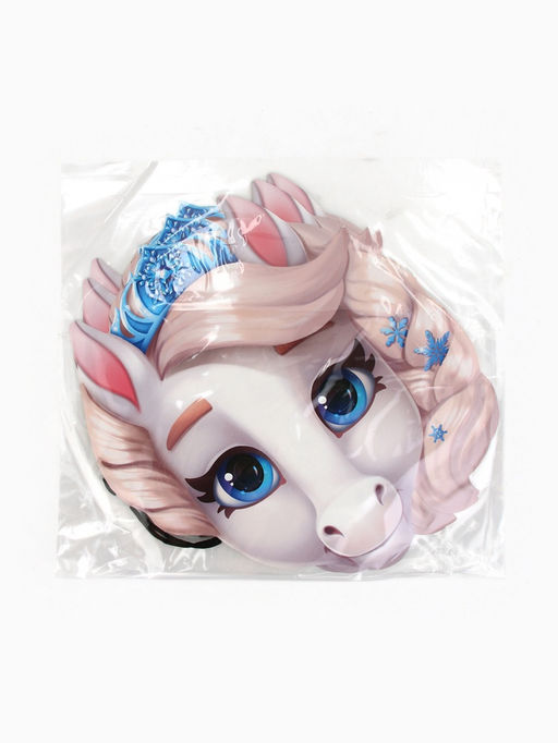 Цена за 5 шт. Маска карнавальная новогодняя Лошадка принцесса - Страна карнавалия фото 3