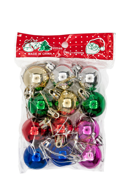 Набор новогодних шаров 3 см (12 шт) SF-1691, микс №16 - Больше подарков фото 2
