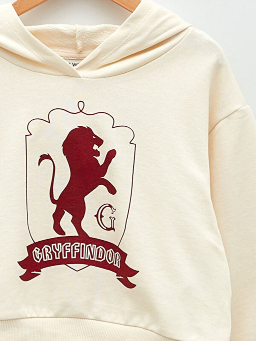 Kap??onlu Harry Potter Bask?l? Uzun Kollu K?z ?ocuk Sweatshirt - Waikiki фото 3