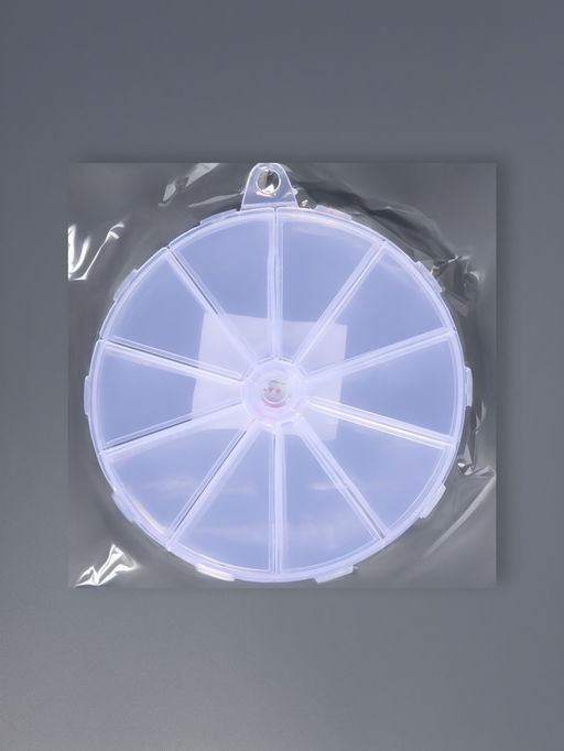 Органайзер для хранения мелочей, 10 ячеек, d=12.8×1.5 см, прозрачный