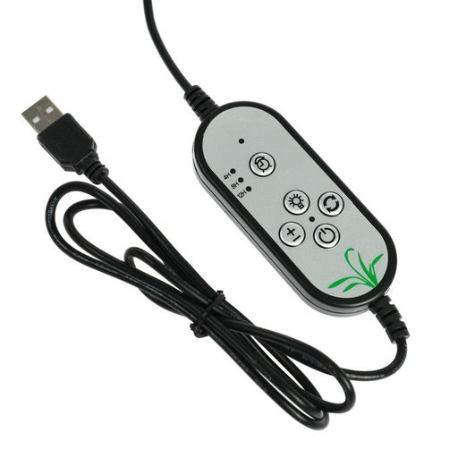Фитосветильник для растений, светодиодный, 36 Вт, 250 мм, IP66, 5 В, USB, прищепка, таймер, биколорный