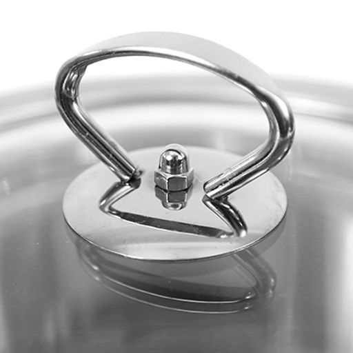 "Традиция" Набор кастрюль из нержавеющей стали 5 штук: 18х10см 1,8л; 20х11см 2,6л; 22х12см 3,5л; 24х13см 4,3л; 26х14см 6л, стеклянные крышки, ручки нержавеющая сталь, с теплораспределительным дном 0,5см, цветная коробка (Китай)