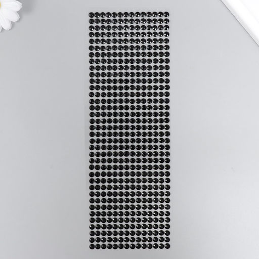 Полубусины самоклеющиеся d 6 мм, чёрный - Simaland фото 2