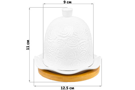 Подставка п/лимон 12,5*12,5*11 см Розы на дер. подставке - Elan gallery фото 17