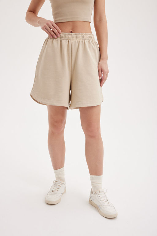Шорты из 100% хлопка "Беж" женские