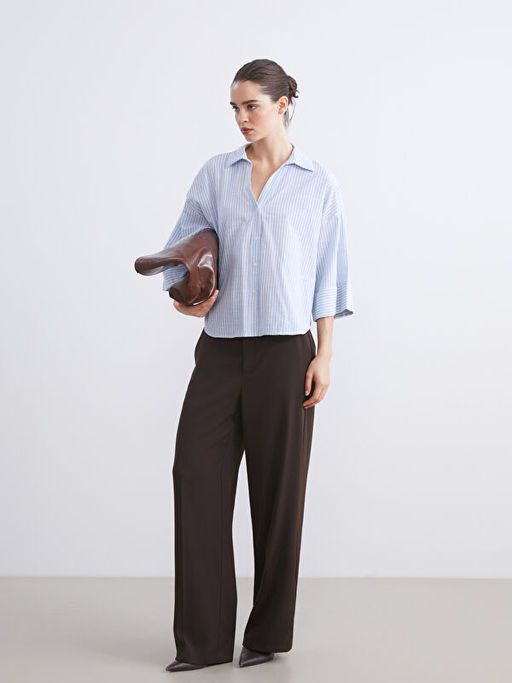 ?izgili Oversize Kad?n G?mlek