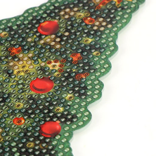 Алмазная мозаика на новый год с полным заполнением на фигурке Ёлка, набор для творчества