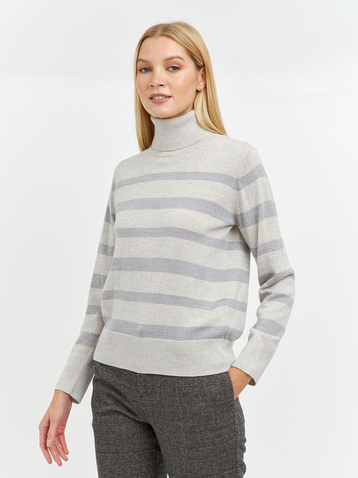 водолазка женская из шерсти в полоску - Glenfield фото 3