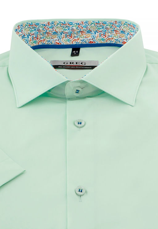 Сорочка мужская короткий рукав GREG 410/109/FR MINT/ZN/1p_GB  фото 3