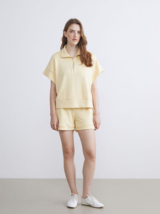 Dik Yaka Oversize Kad?n Sweatshirt