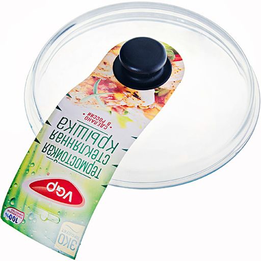 0702 Крышка 22см термостекло высокая РОССИЯ (х16) - Mayer&boch фото 3