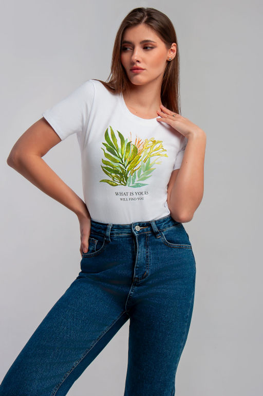 Арт. 3750 Футболка женская 42-50 (5 шт) Цвет:белый - Калинка фото 9