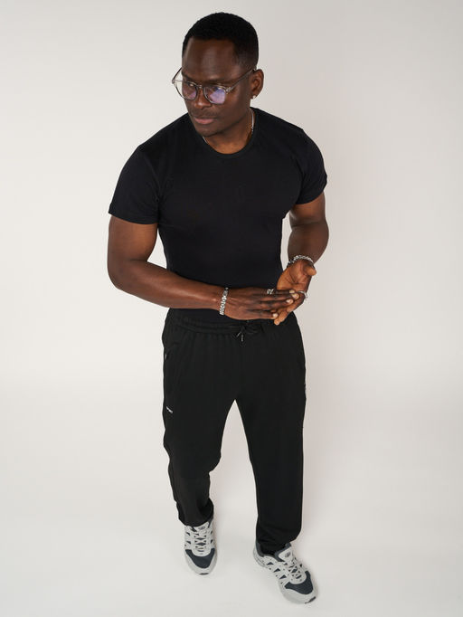 Брюки джоггеры спортивные большого размера мужские черного цвета 006Ch - FUYOUKAI фото 16