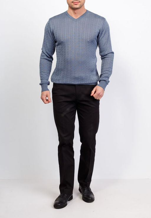 Джемпер мужской CASINO c124-косы Т (мокрый асфальт)  фото 4