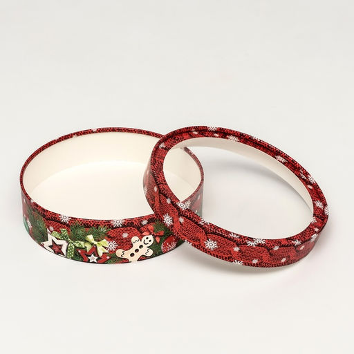 Коробка подарочная новогодняя с окном «Вязанка», 20×6 см