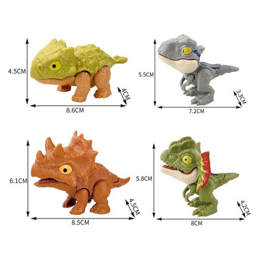 Игрушка - сюрприз «Dino. Зубастики», подвижные детали, 4 фигурки динозавров, МИКС