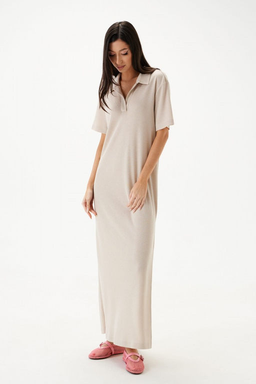 Платье Annete А3662 из вискозы бежевое фото 3