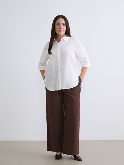 Beli Lastikli Desenli Geni? Pa?a Kad?n Pantolon