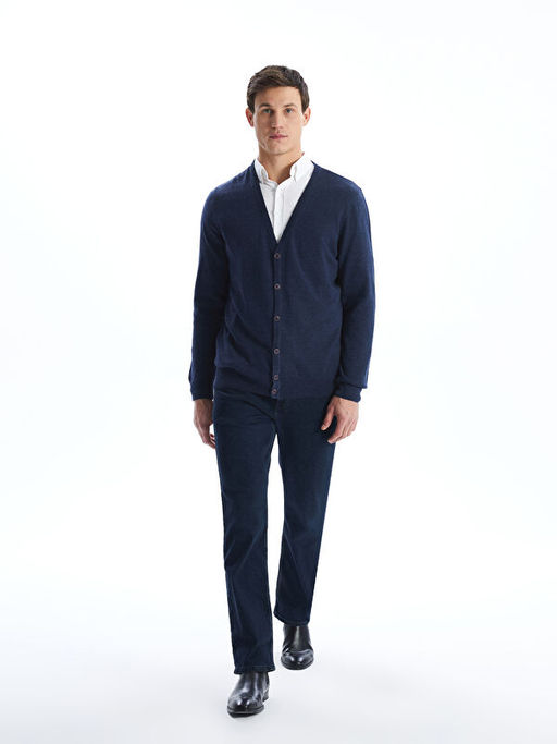 Standart Kal?p V Yaka Erkek Triko H?rka