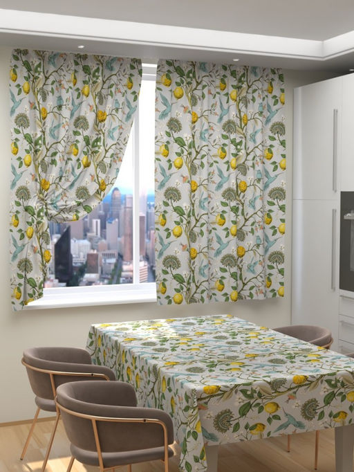 Фотошторы для кухни Лимонное дерево Скатерть 145*200 - Ros-decor фото 2