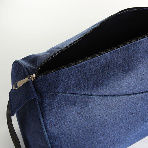 Сумка спортивная на молнии, длинный ремень, цвет синий - Simaland фото 4