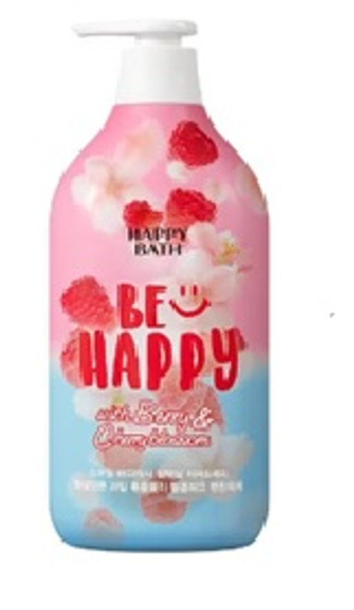 Happy Bath Be Happy Smile Body Wash вишня и ягоды - Гель для душа с экстрактами вишни и малины, 900 мл