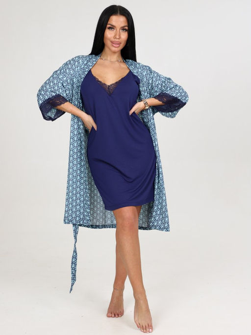 199 ЖЕНСКИЙ КОМПЛЕКТ ДВОЙКА (Индиго/голубой) - А-дина фото 2