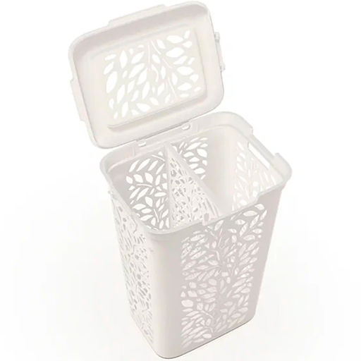Корзина для белья с разделителем LEAVES 60л 440*340*635мм. арт.С48915 ПБ, С48917 ПБ