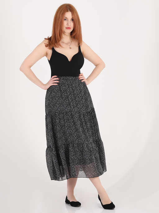 Юбка ярусная шифоновая - Almond фото 30