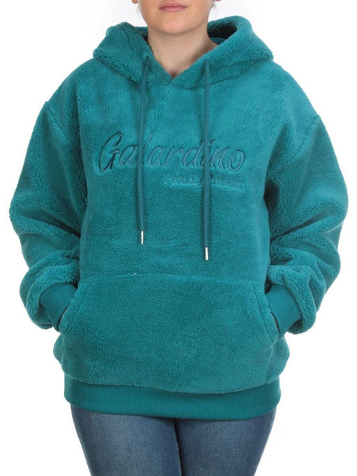 107 TURQUOISE Худи женское Тедди на флисе - Фабричный китай фото 2