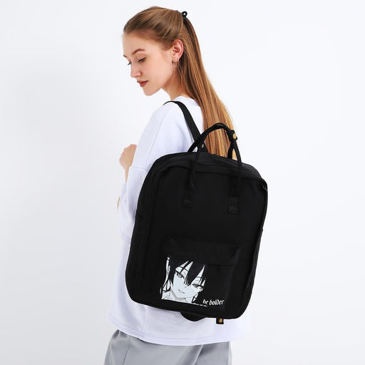 Рюкзак текстильный мамс Anime, 38х27х13 см, цвет черный - Nazamok фото 7